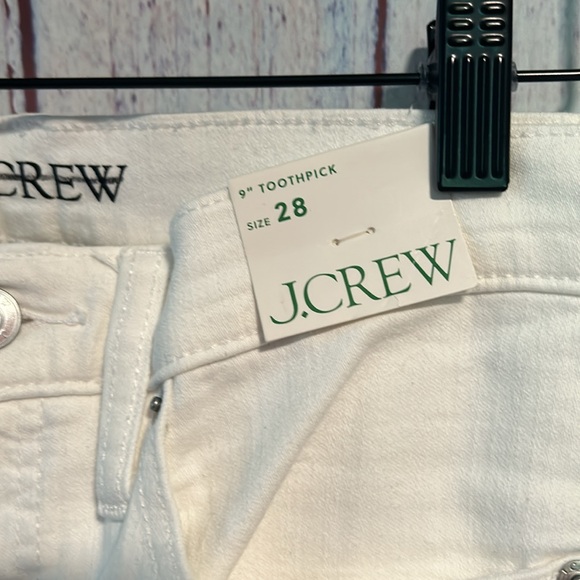 NWT J. Crew 9" toothpick jean in white wash - Picture 8 of 16